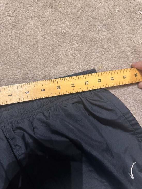 Vintage Nike Baggy Black Nylon Track Pants Swoosh Logo Small - Picture 4 of 4